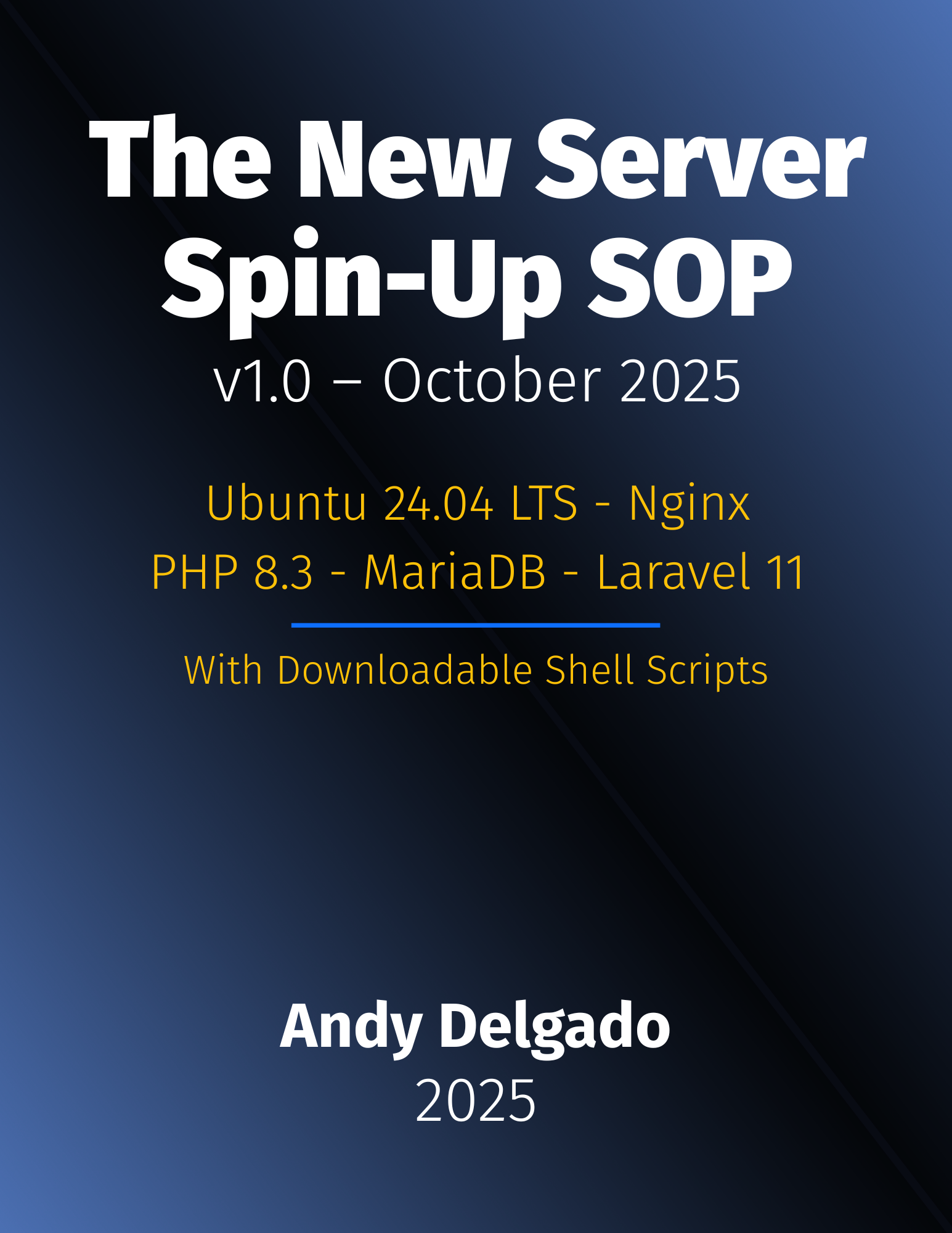 The New Server Spinup SOP